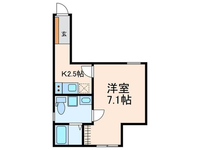 ルミナス下北沢(1K/3階)の間取り写真
