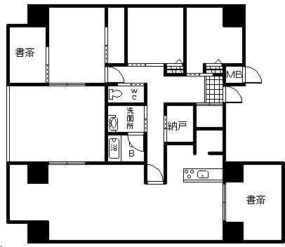 アルテマイスター(3LDK/10階)の間取り写真