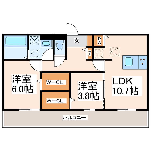ETOILE・BRIGHT(2LDK/1階)の間取り写真