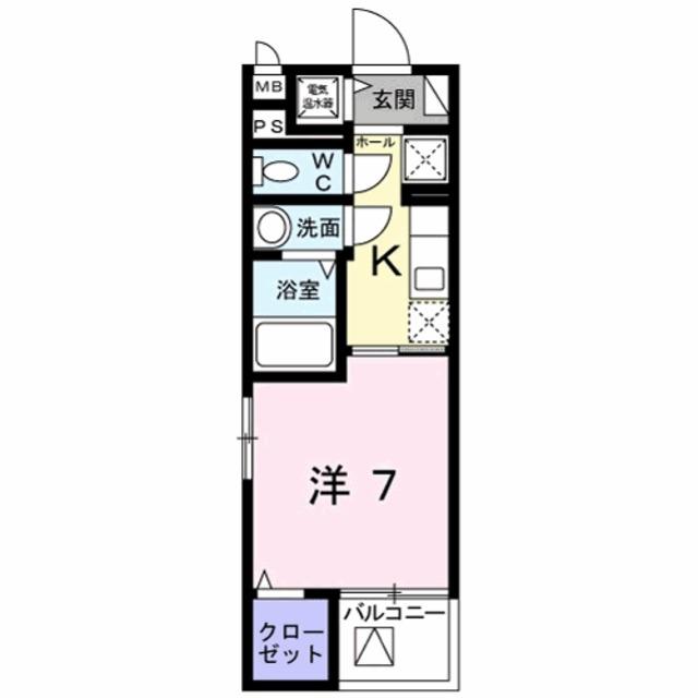 シェモワ八尾(1K/2階)の間取り写真
