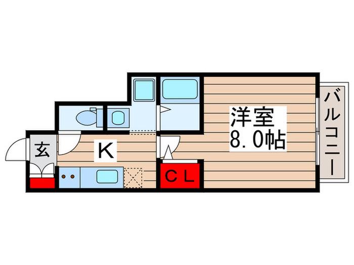 プランドールソフィアIII(1K/1階)の間取り写真