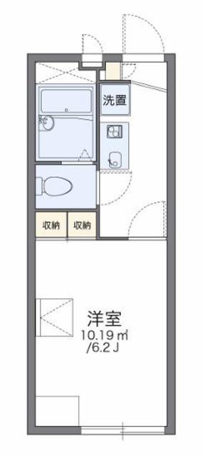レオパレスFINEVIEW(1K/1階)の間取り写真