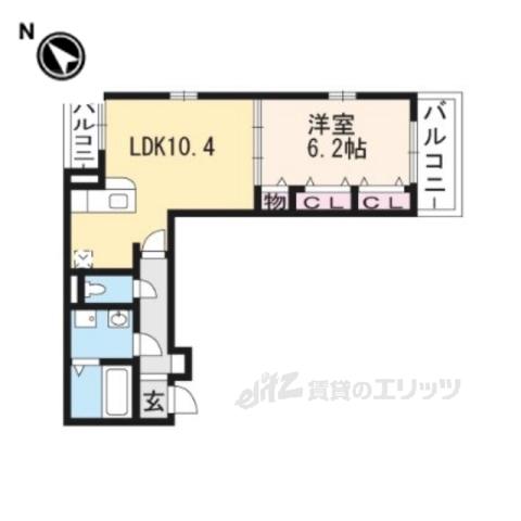 プログレス F 2番館(1LDK/3階)の間取り写真