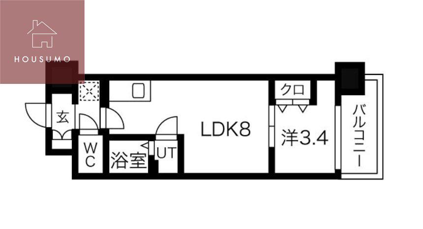 MV.MS大阪新加美(1LDK/7階)の間取り写真