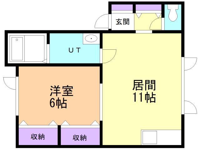 SANトークII(1LDK/1階)の間取り写真