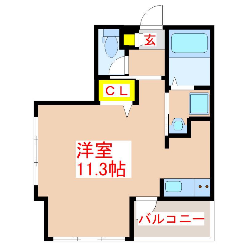 G/STAIR(ワンルーム/1階)の間取り写真