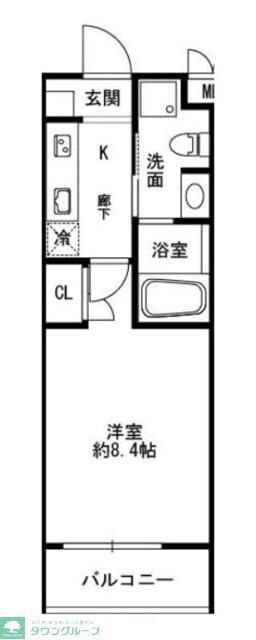 ジェノヴィア八潮(1K/3階)の間取り写真
