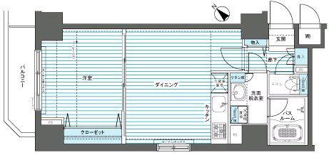 フェニックス新横濱イクシール(1LDK/6階)の間取り写真