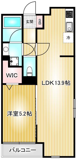 カロス新栄(1LDK/2階)の間取り写真