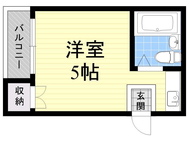 ディモーレ清水(ワンルーム/3階)の間取り写真