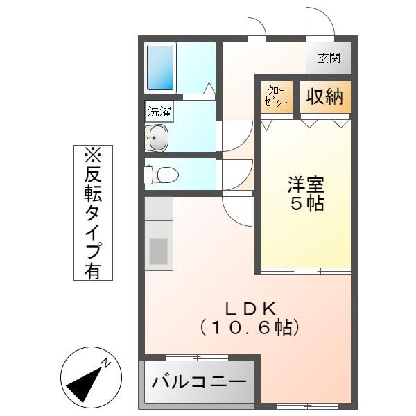 ベルコート(1LDK/3階)の間取り写真