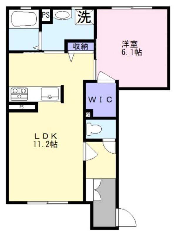 TIERRA(1LDK/1階)の間取り写真