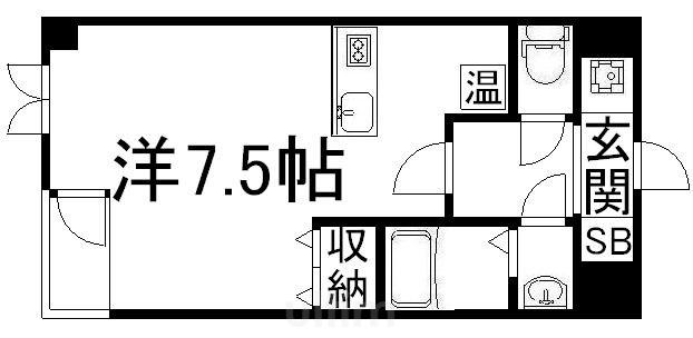 CASA FLUENTE(1K/3階)の間取り写真