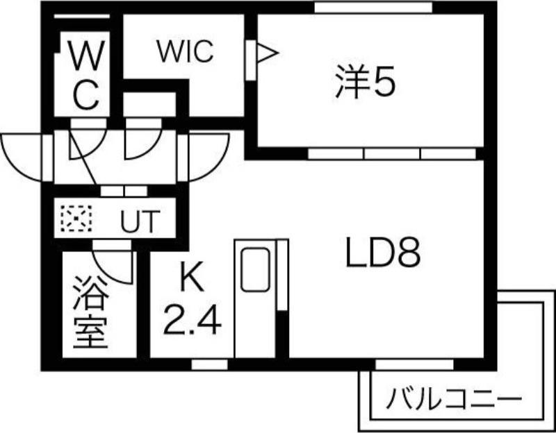 フライングホース1-6(1LDK/4階)の間取り写真