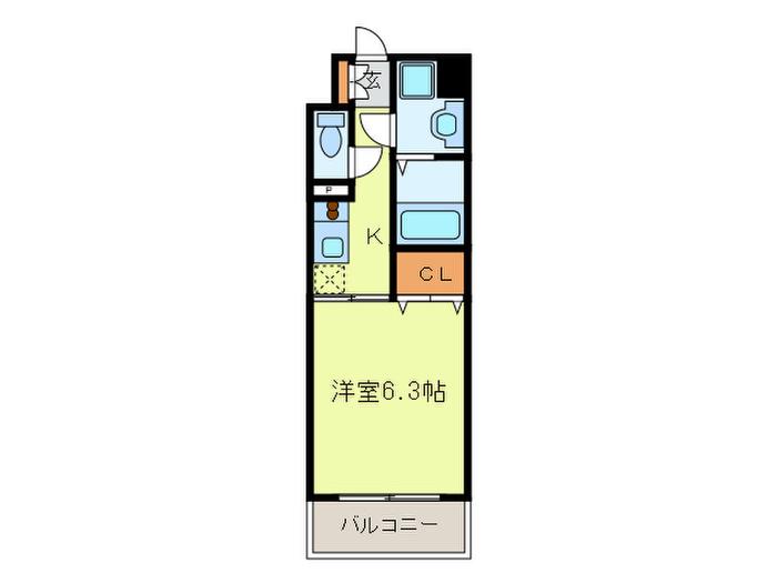 CAVANA天神(1K/10階)の間取り写真