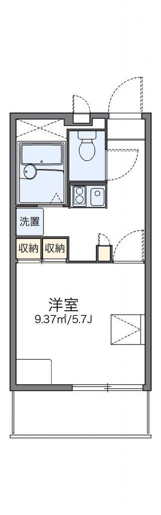 レオパレス天大南(1K/3階)の間取り写真
