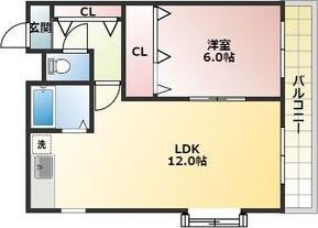 アルトゥパークマンション(1LDK/5階)の間取り写真