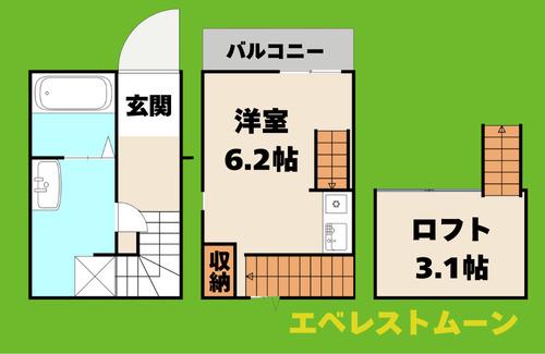 シャレイド豊田本町イースト(ワンルーム/1階)の間取り写真