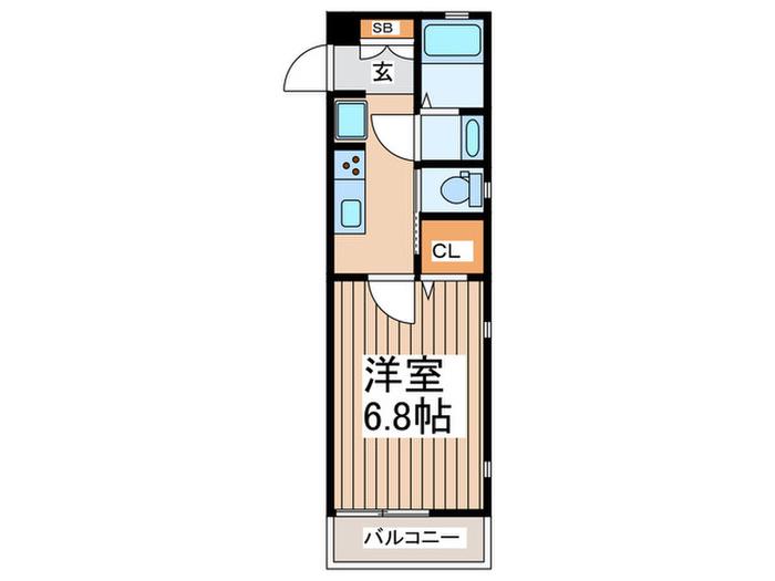 PRESIDENS(1K/2階)の間取り写真