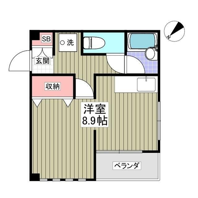 リエス湘南戸塚(ワンルーム/2階)の間取り写真