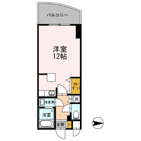 カスタリア新梅田(ワンルーム/5階)の間取り写真