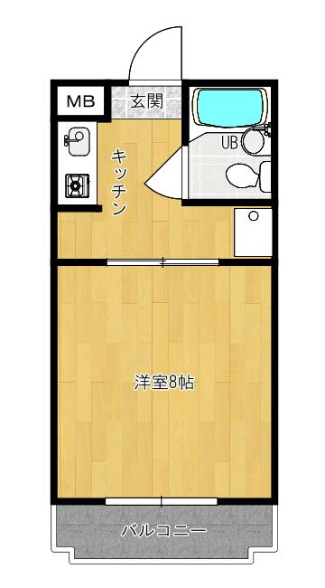 レイグランデ(1K/1階)の間取り写真