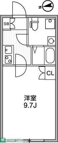 アルティザ新宿落合ソノリテ(1K/2階)の間取り写真
