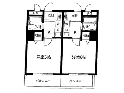 PLUS(1K/4階)の間取り写真