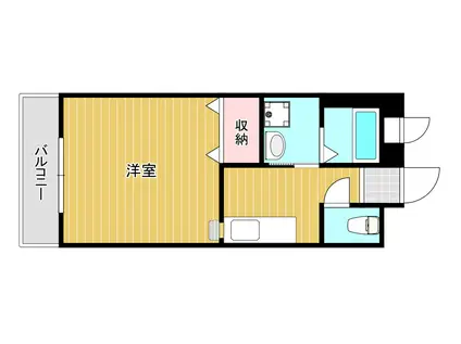 ミーナ清水(1K/3階)の間取り写真