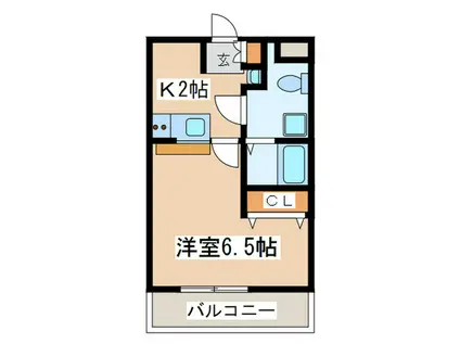 S-FORT玉川学園前(1K/3階)の間取り写真