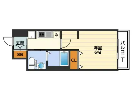 エステムプラザ梅田・中崎町IIIツインマークスサウスレジデンス(1K/8階)の間取り写真
