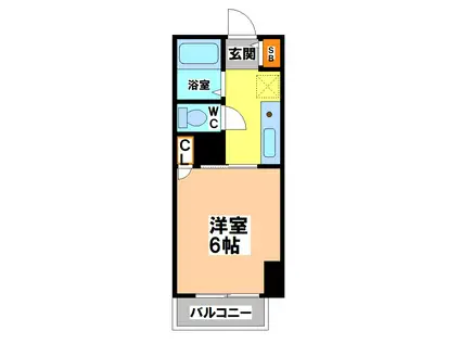ポサーダムサシノ(1K/3階)の間取り写真