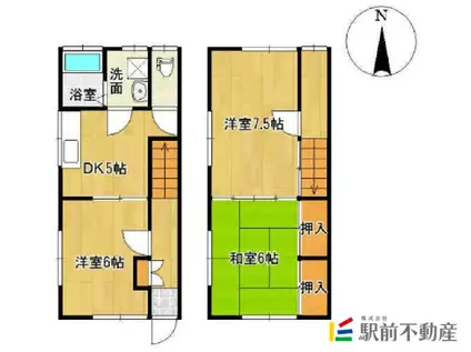 クリーンハイツIII(3DK/1階)の間取り写真