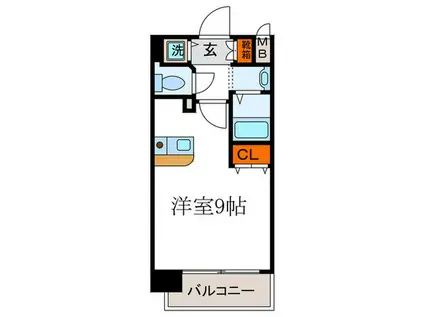 プレサンス京大東(ワンルーム/3階)の間取り写真
