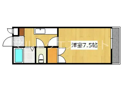 コスモ日建(1K/2階)の間取り写真
