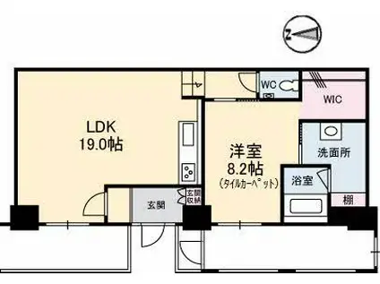 メゾン・ド・ナリヤA(1LDK/1階)の間取り写真