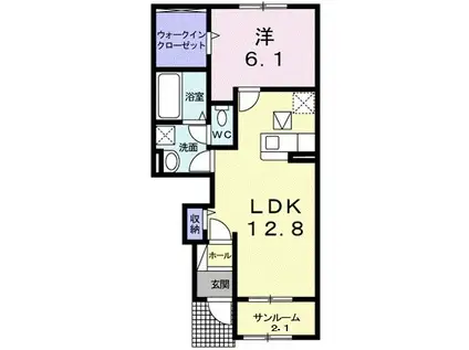 カーサ リモーネ(1LDK/1階)の間取り写真