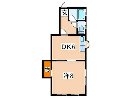 コーポ・ユー(1DK/2階)の間取り写真