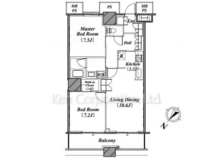 THE TOKYO TOWERS(2LDK/4階)の間取り写真