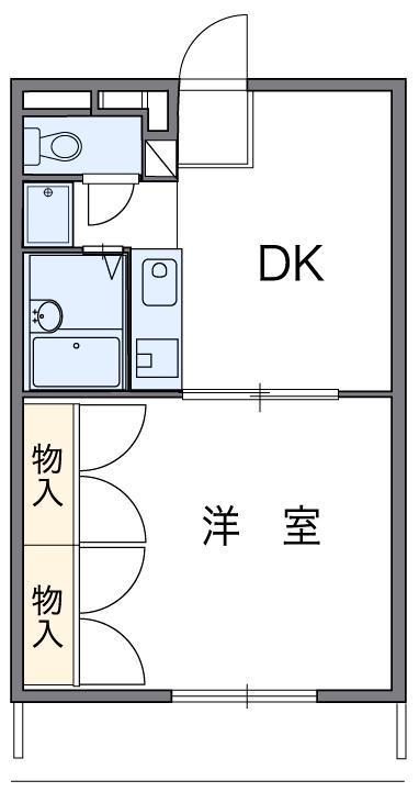 パレス維新山(1DK/1階)の間取り写真