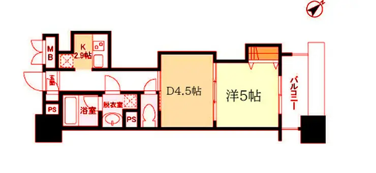 パークフラッツ横濱公園 4階階 間取り