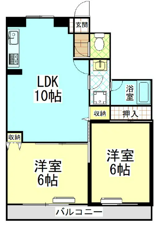 グランドール東寺尾 1階階 間取り