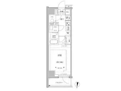 RELUXIA立石(1K/9階)の間取り写真