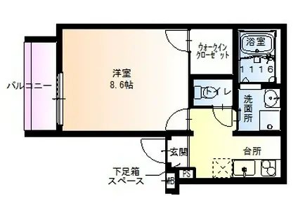 フジパレス南正雀II番館(1K/3階)の間取り写真