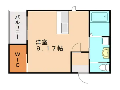 BRAVE BASE 陣原東(ワンルーム/1階)の間取り写真