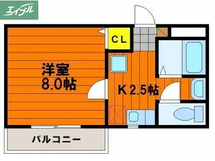 NEXT III(1K/3階)の間取り写真