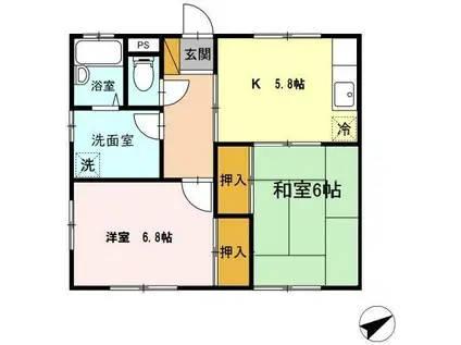 EAGLE ART (2K/1階)の間取り写真