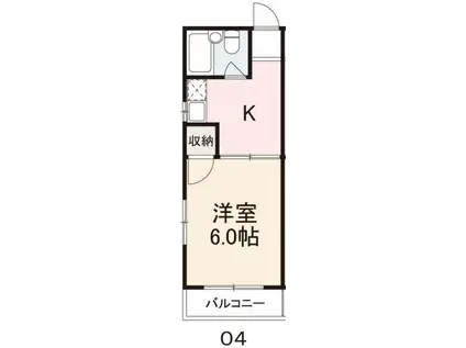 コートオリーブIII(1K/2階)の間取り写真