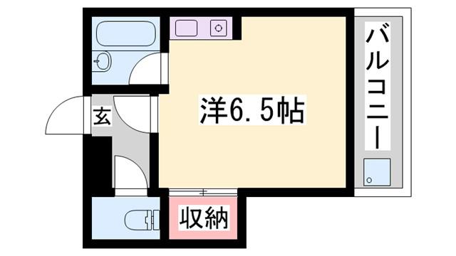 エクセルハイツ(ワンルーム/1階)の間取り写真