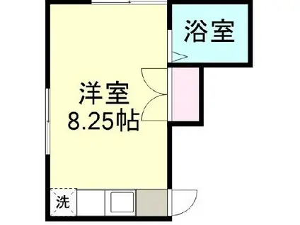 ヴィラ鶴新田 弐番館(ワンルーム/2階)の間取り写真